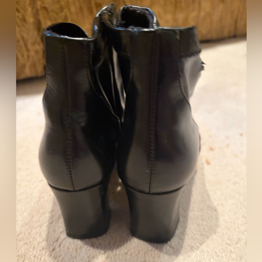 Feetfirst Black Leather Ankle Boots - Picture 4 of 8